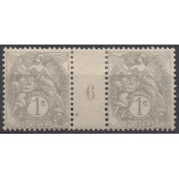 Timbre de collection France - 0107 Millésime 6 Type IB (1906)
