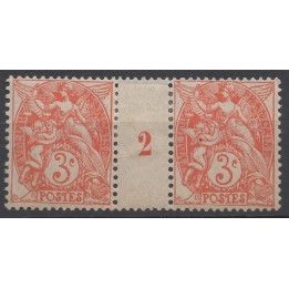 Timbre de collection France - 0109 Millésime 2 Type IB (1912)