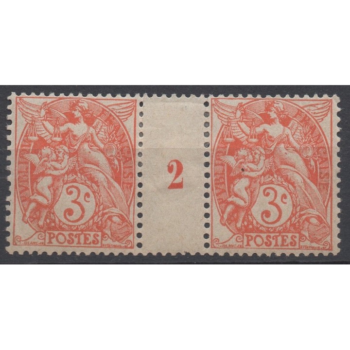Timbre de collection France - 0109 Millésime 2 Type IB (1912)