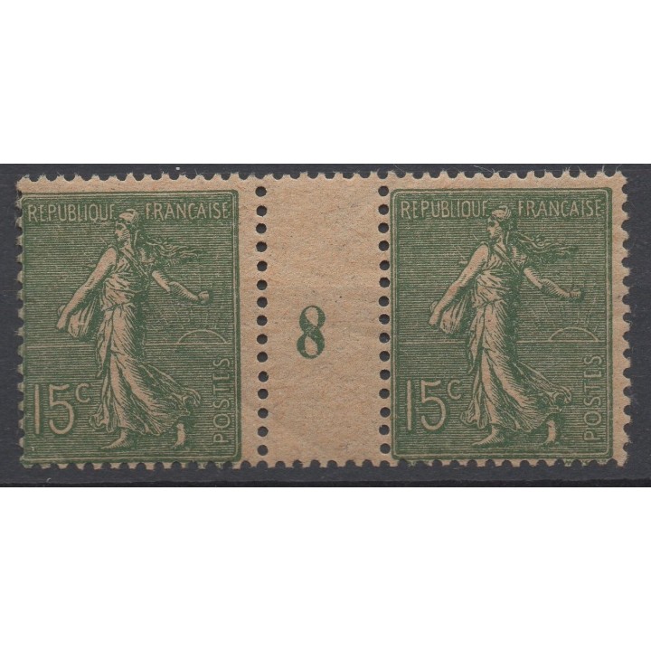 Timbre de collection France - 0130 Millésime 8 GC (1918)