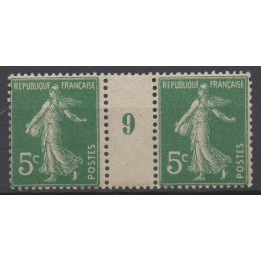 Timbre de collection France - 0137 Millésime 9 (1909)
