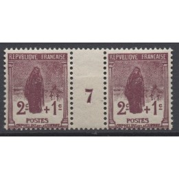 Timbre de collection France - 0229 Millésime 7 (1917)