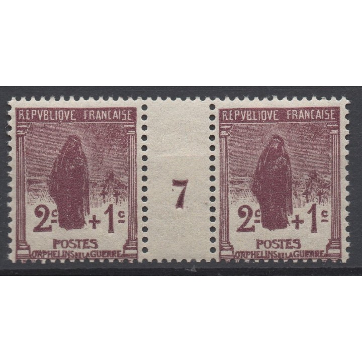 Timbre de collection France - 0229 Millésime 7 (1917)