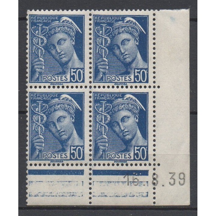 Timbre de collection France - 0414A Coin Daté (1939)