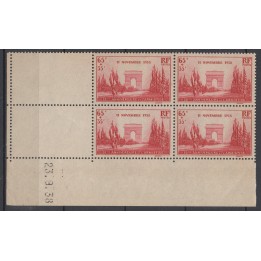 Timbre de collection France - 0403 Coin Daté (1938)