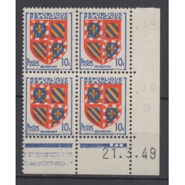 Timbre de collection France - 0834 Coin Daté (1949)