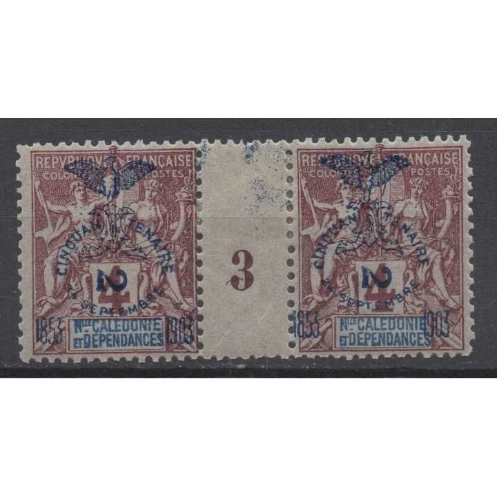 Timbre de collection Nouvelle-Caledonie - 0082 Millésime 3 (1893)