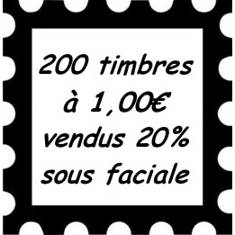 Lot de 200 timbres à 1,00 Euros