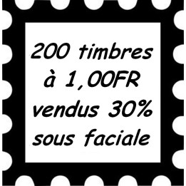Lot de 200 timbres à 1,00 Francs