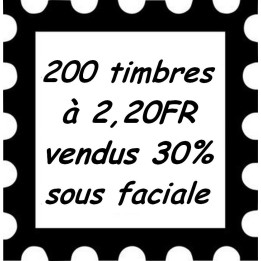 Lot de 200 timbres à 2,20 Francs