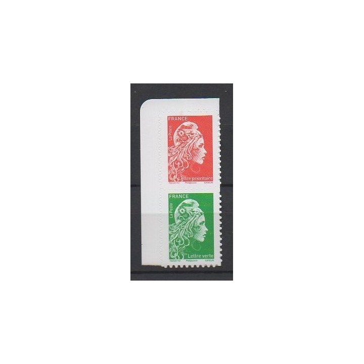 France - Autoadhésif 1653 Paire Verticale R+V Issu du Carnet