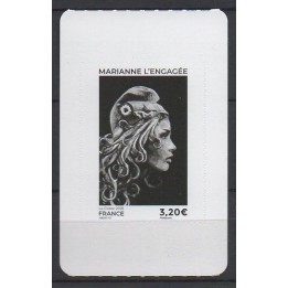 France - Autoadhésif 1655 Marianne L\'Engagée 3,20€ Issu du Carnet