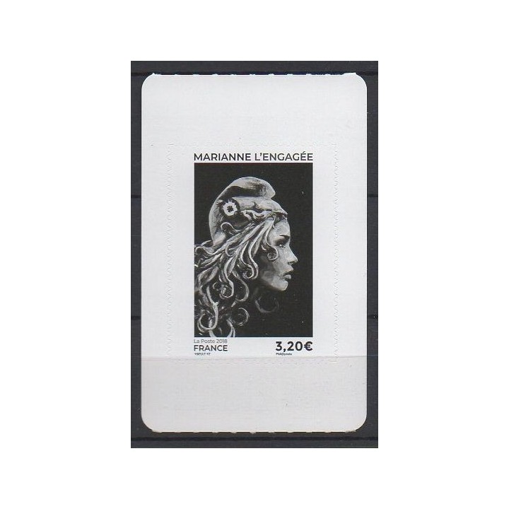 France - Autoadhésif 1655 Marianne L\'Engagée 3,20€ Issu du Carnet