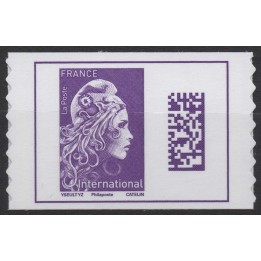 France - Autoadhésif 1656Aa \"Marianne l\'Engagée 2021 PHILAPOSTE Lettre Internationale\" issue du Carnet