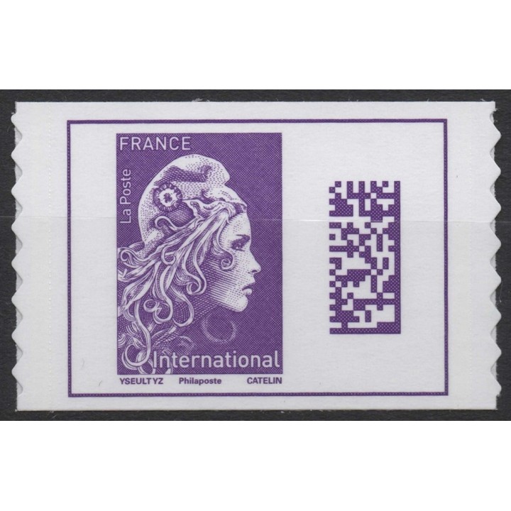 France - Autoadhésif 1656Aa \"Marianne l\'Engagée 2021 PHILAPOSTE Lettre Internationale\" issue du Carnet