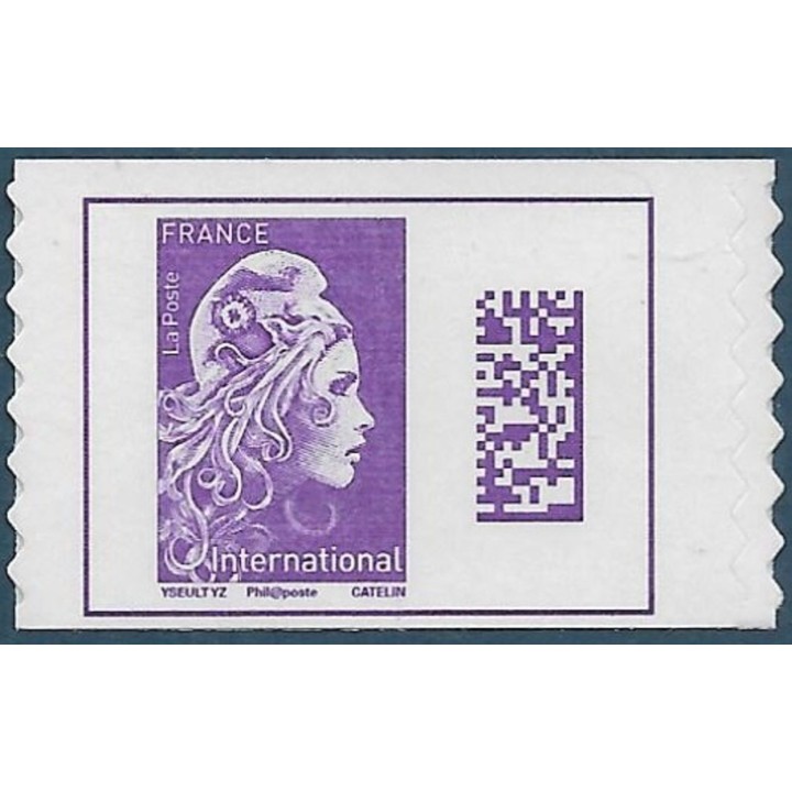 France - Autoadhésif 1656a Marianne L\'Engagée Tarif International Issu du Carnet