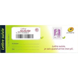 France - Autoadhésif LS1 Lettre Suivie 20g