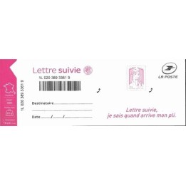 France - Autoadhésif LS4 Lettre Suivie 20g
