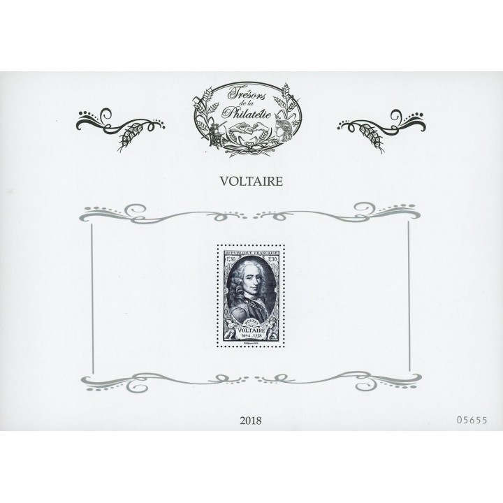 France - BS 50A Trésors de la philatélie 2018 « Voltaire »