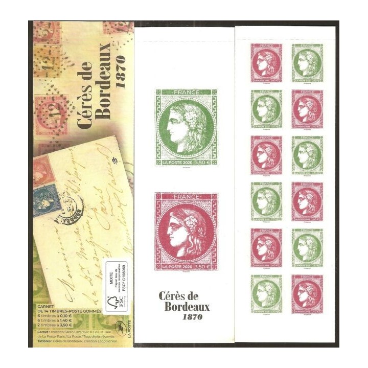 France - Carnet C1527 « 1870 Marianne Cérès de Bordeaux »