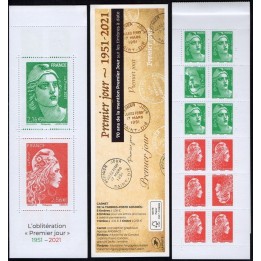 France - Carnet C1528 « 70 ans mention premier jour »