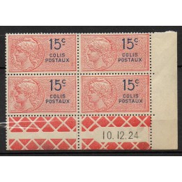 France - Colis Postaux 033 Coin Daté (10-12-1924)