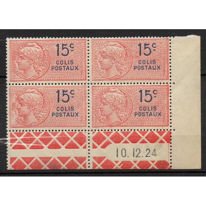 France - Colis Postaux 033 Coin Daté (10-12-1924)