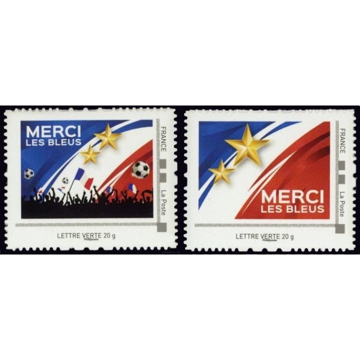 France - Collector 2018 Merci les Bleus Timbres issus du Collector