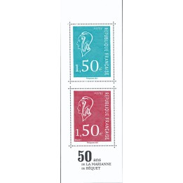 France - 5537 & 5538 Couverture Carnet 50 ans de la Marianne de Bequet