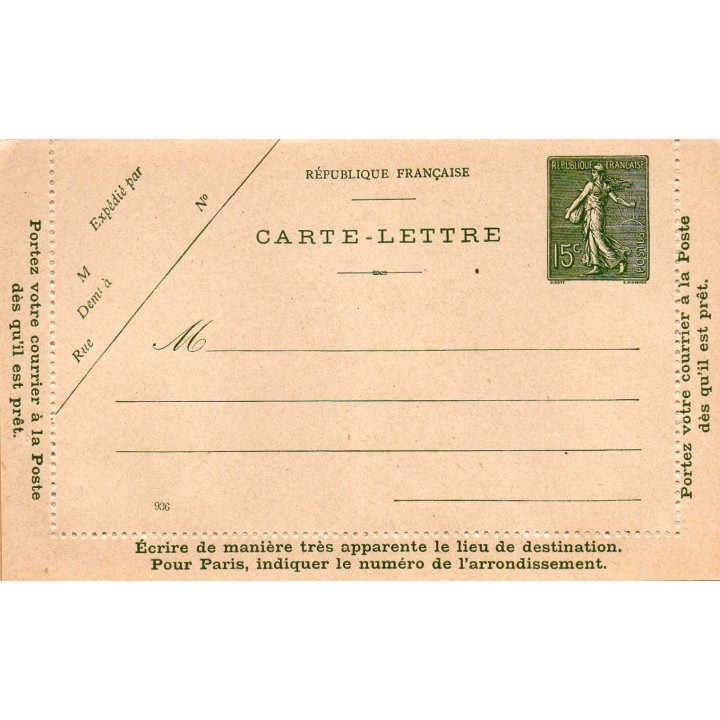 France - Entier Postal 0130-E9 date 936