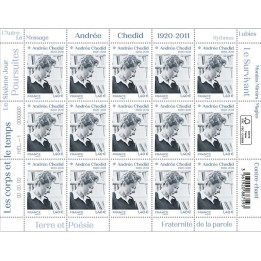 France - Feuillets de France F001 \"Andrée Chedid\"