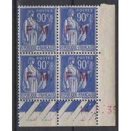France - Franchise Militaire 09 Coin Daté (16/05/1939)