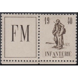 France - Franchise Militaire 10A Vignette Horizontale