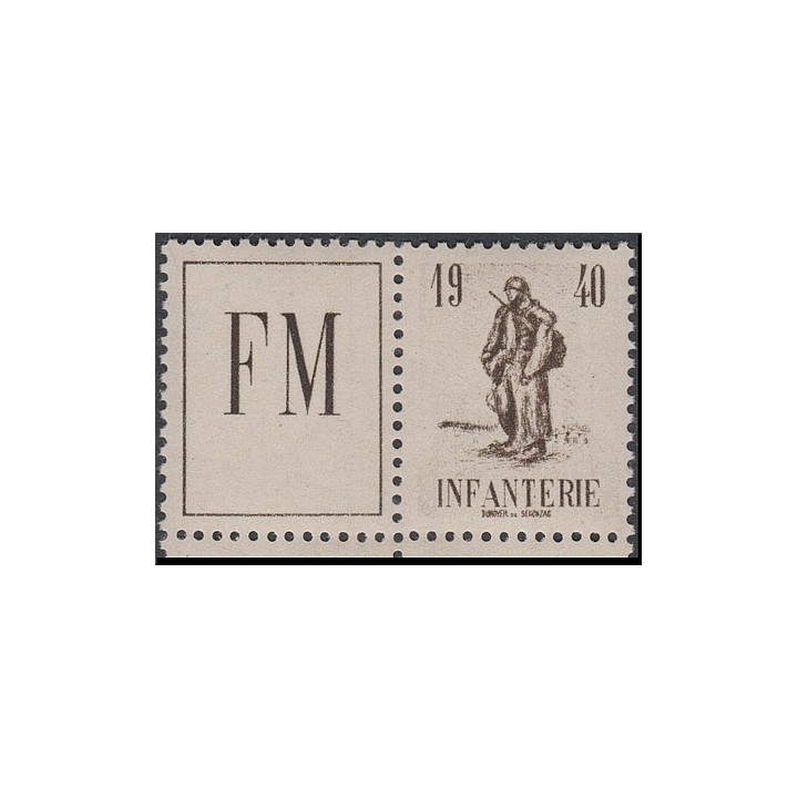 France - Franchise Militaire 10A Vignette Horizontale