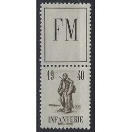 France - Franchise Militaire 10A Vignette Verticale