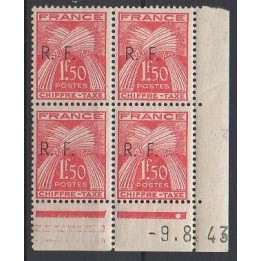 France - Libération de Bordeaux N°15T Type I - Coin daté