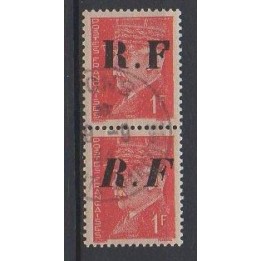 France - Libération de Pons N°4 Type I & II en paire attenante