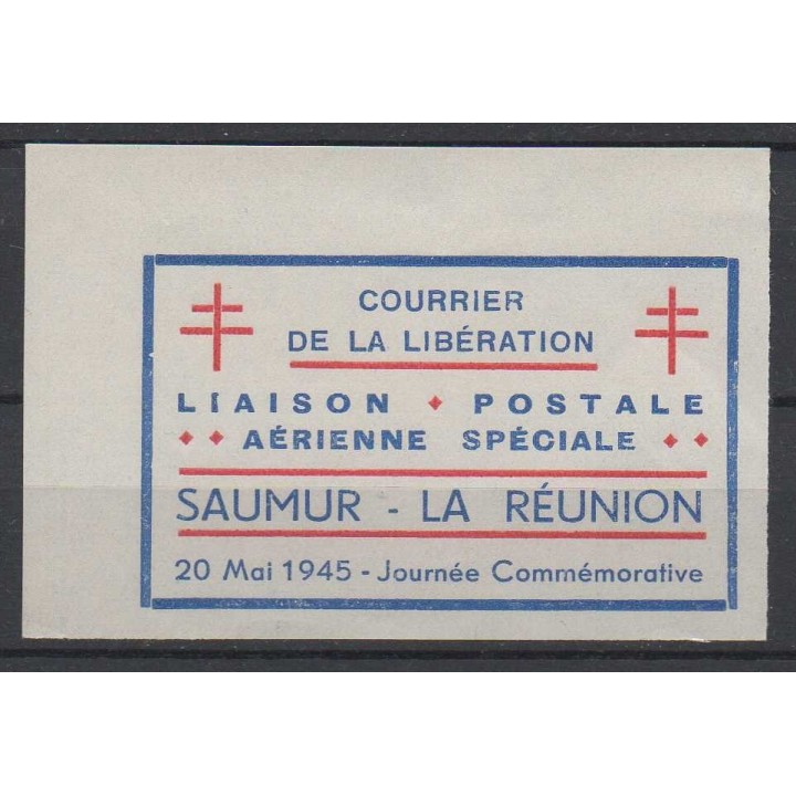 France - Libération de Saumur Vignette N°1a