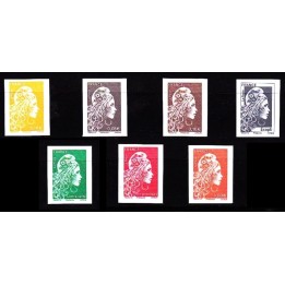 France - Non Dentelé 5248B à 5254B Issu du Coffret « Marianne L\'Engagée »