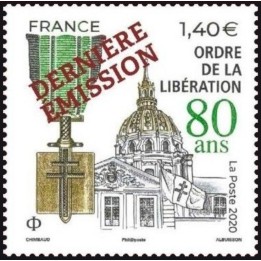 France - 5458A Ordre de La Libération surchargé \"DERNIERE EMISSION\"