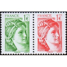France - P5179 Paire Horizontale V+R