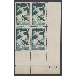 France - Poste Aérienne 16 Coin Daté (16/09/1947)