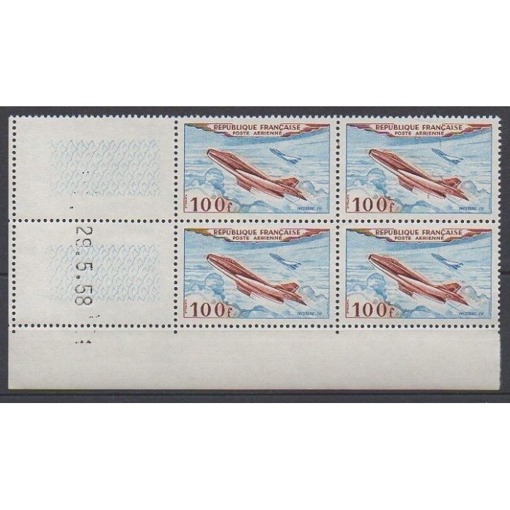 France - Poste Aérienne 30 Coin Daté (29/05/1958)