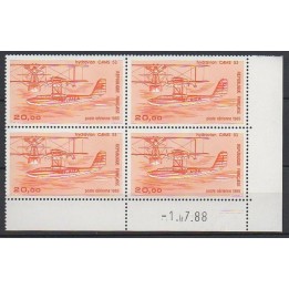 France - Poste Aérienne 58b Coin Daté (01/07/1988)