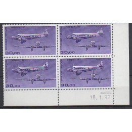 France - Poste Aérienne 59b Coin Daté (10/01/1992)