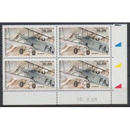 France - Poste Aérienne 62 Coin Daté (10/08/1998)