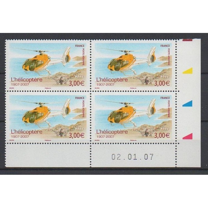 France - Poste Aérienne 70 Coin Daté (02/01/2007)