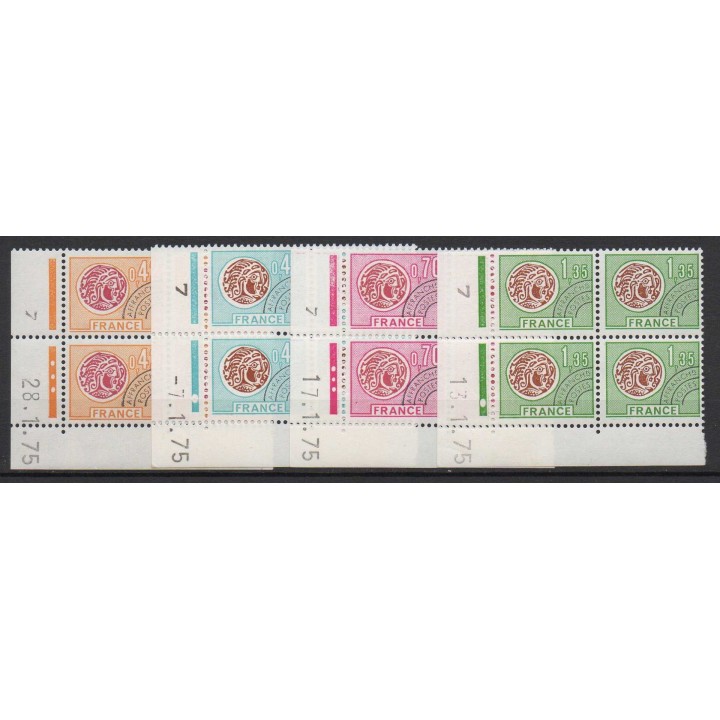France - Préoblitéré 134 à 137 Coin Daté