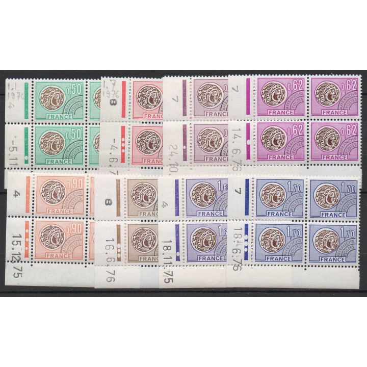France - Préoblitéré 138 à 145 Coin Daté