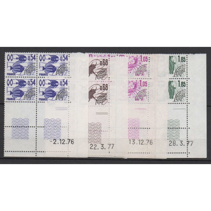 France - Préoblitéré 146 à 149 Coin Daté